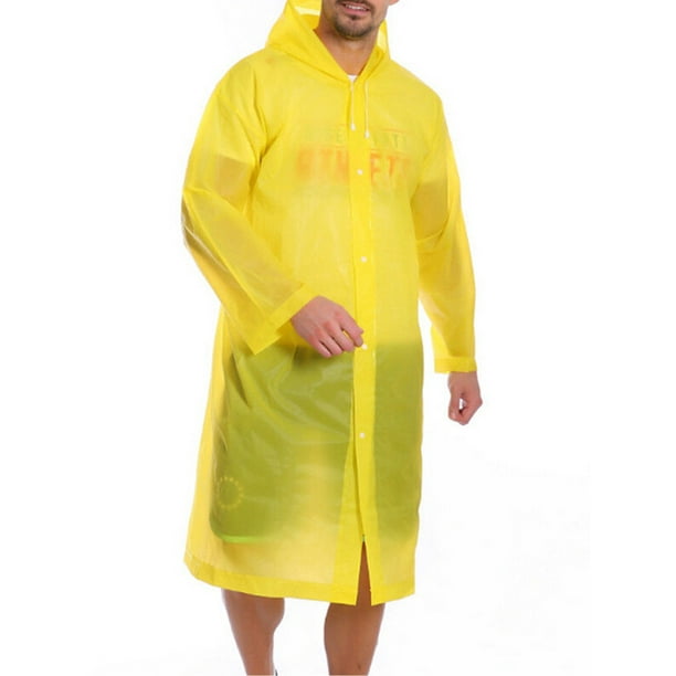 Hooded Raincoat Men Women Waterproof Jacket PE Rain Coat Poncho Rainwear